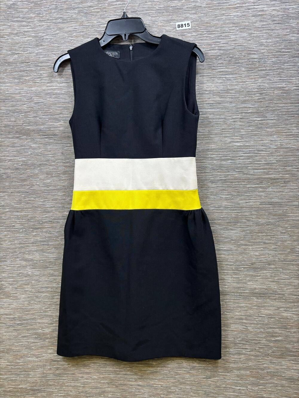 Giambattista Valli Dress Womens M Black Colorblock Sheath Knee Length